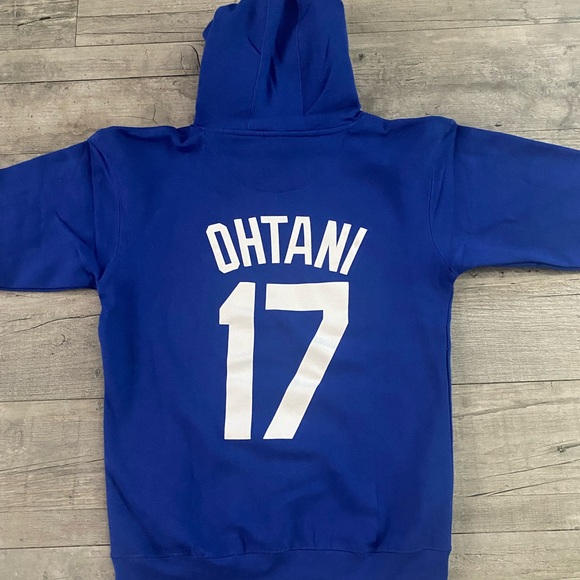 Ohtani Los Angeles Dodgers Blue Hoodie LA - Picture 3 of 4